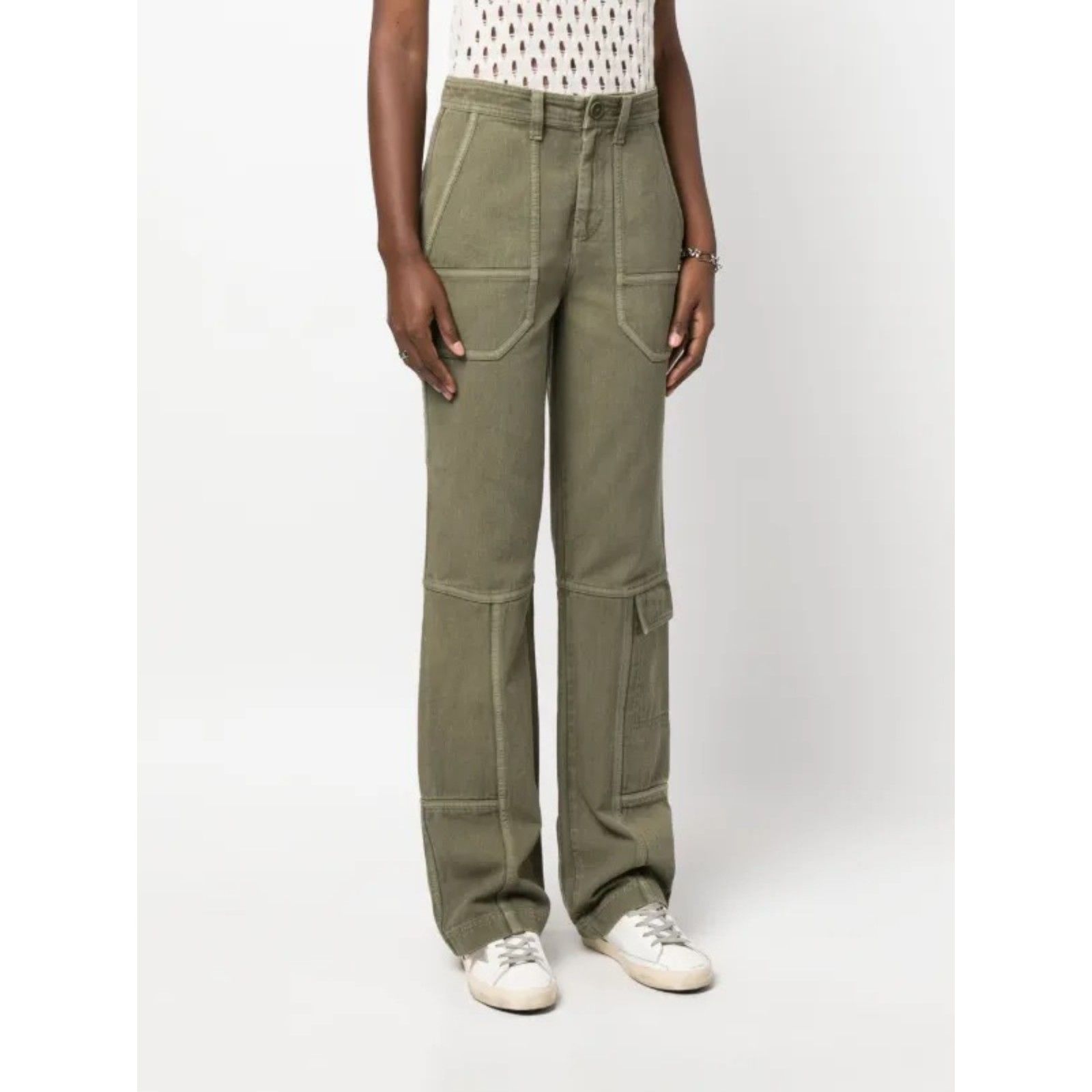 Zadig & Voltaire Pepper Trousers Cargo Pants Nwt Fr34 (Us 2) Cypress Green Khaki — image 4 of 8